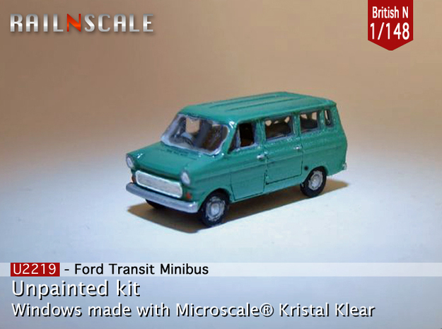 Ford Transit Minibus (British N 1:148) in Tan Fine Detail Plastic