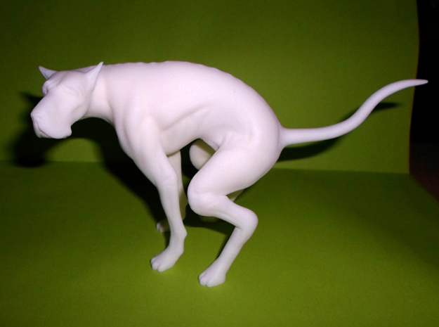 The Elegant Dog (5.7in - 15cm long) in White Processed Versatile Plastic