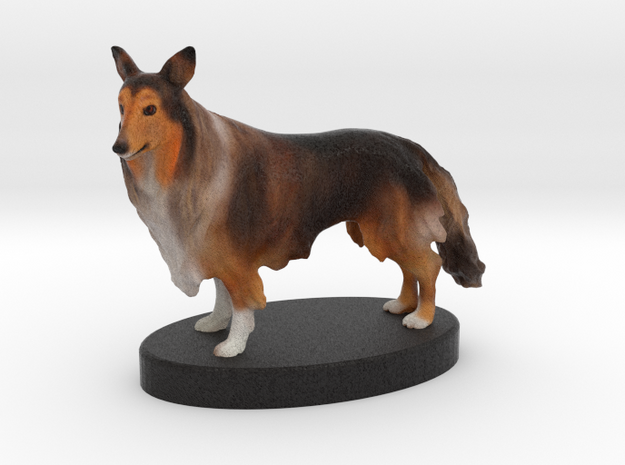 Custom Dog Figurine - Max in Full Color Sandstone