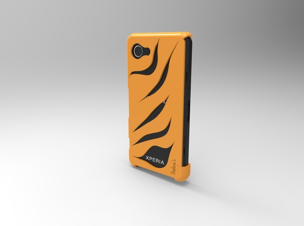 Xperia Z1 Compact Tiger in Orange Processed Versatile Plastic