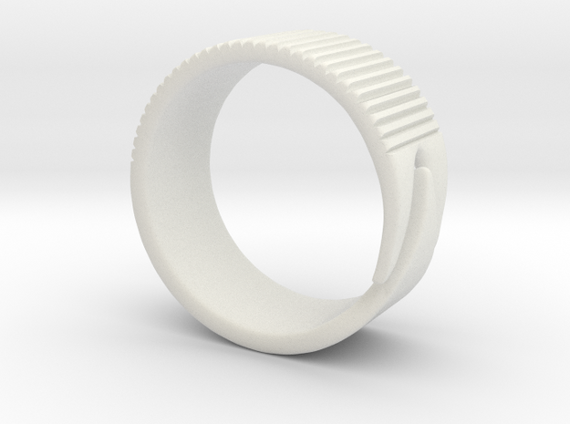 Rift Ring - EU Size 63 in White Natural Versatile Plastic