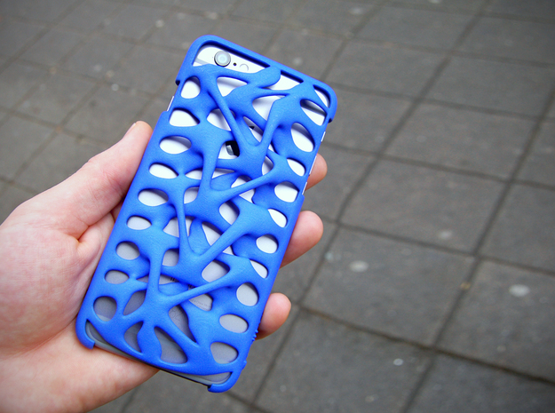 Biomorphic IPhone 6 Cover in Blue Processed Versatile Plastic