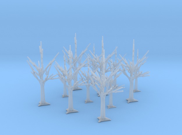 12 Trees in Smooth Fine Detail Plastic