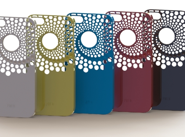 Iphone5 Cover Phi Spiral in Purple Processed Versatile Plastic