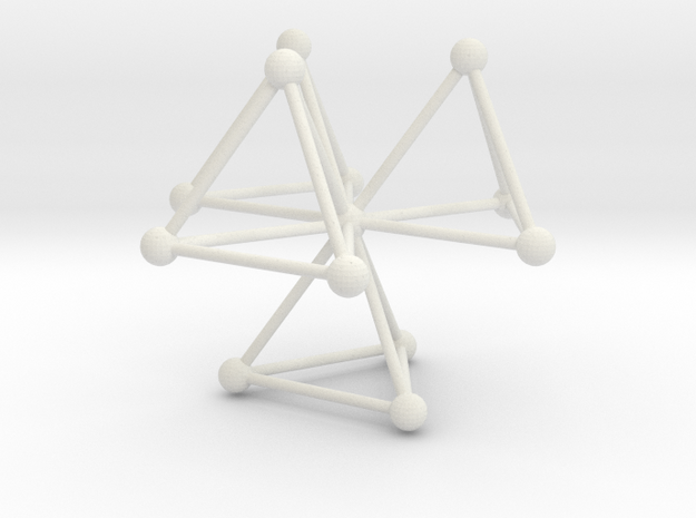 Tetrahedra (L) in White Natural Versatile Plastic