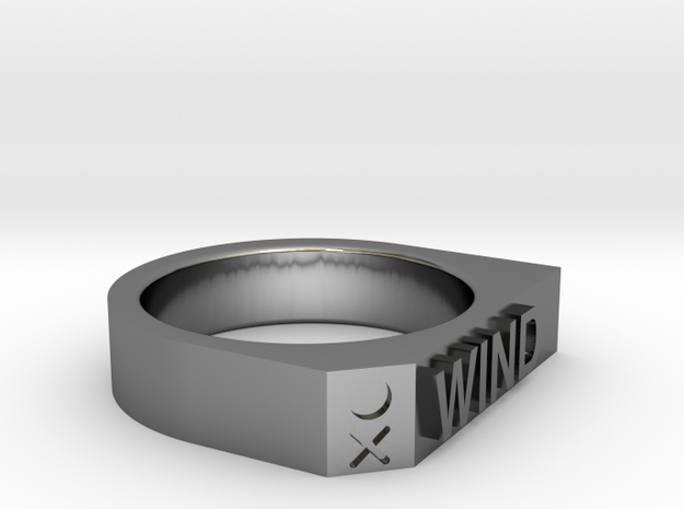 Wind Ring - Captain Series - Mulder&Skully in Fine Detail Polished Silver
