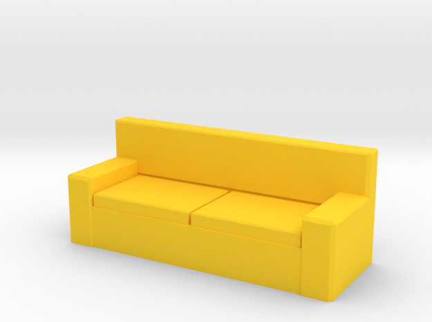 Tiny Couch in Yellow Processed Versatile Plastic