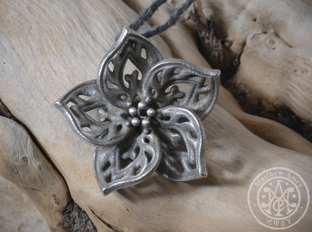 Blossom #6 in Polished Bronzed Silver Steel
