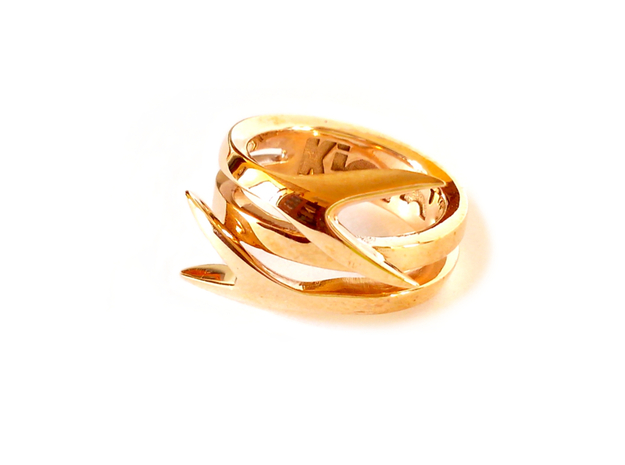 TAILS ring in Polished Bronze: 8 / 56.75