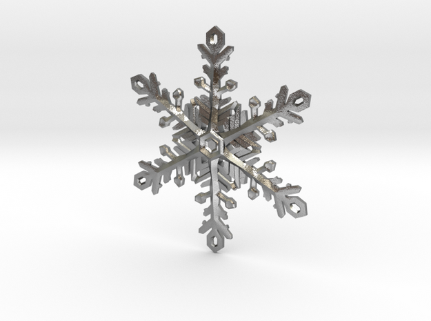 Snowflake Ornament 2 in Natural Silver