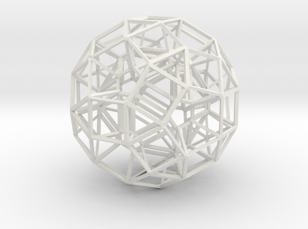 Dodecahedron .06 5cm in White Natural Versatile Plastic