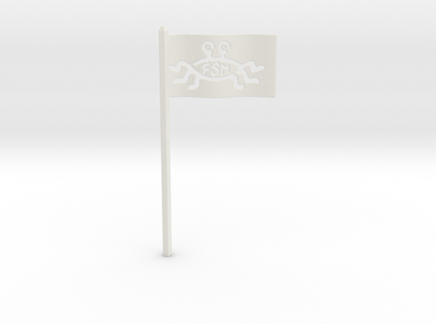 FSM Flag for Starch-Bishop's Palace in White Natural Versatile Plastic