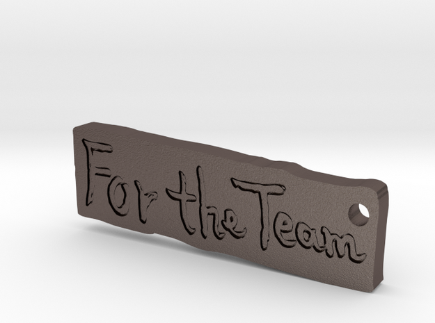 For The Team - Sand Version in Polished Bronzed Silver Steel