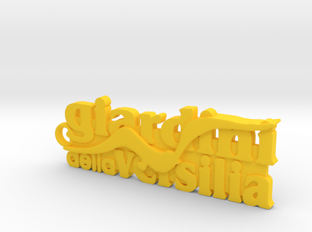 Portachiavi Giardini della Versilia 8cm in Yellow Processed Versatile Plastic