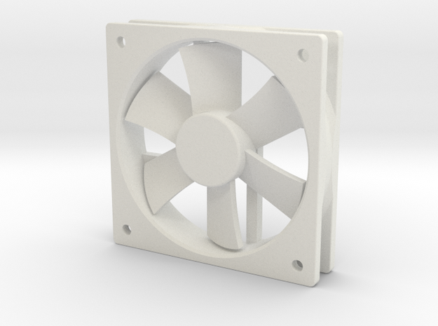 1/6 Scale 120mm Comp Fan in White Natural Versatile Plastic
