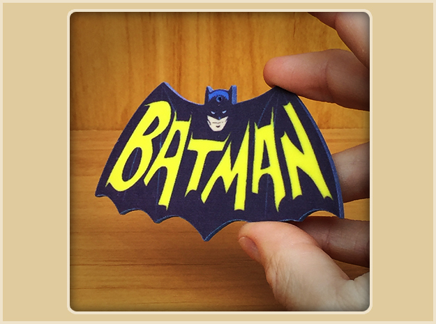 Bat-logo Ornament in Full Color Sandstone