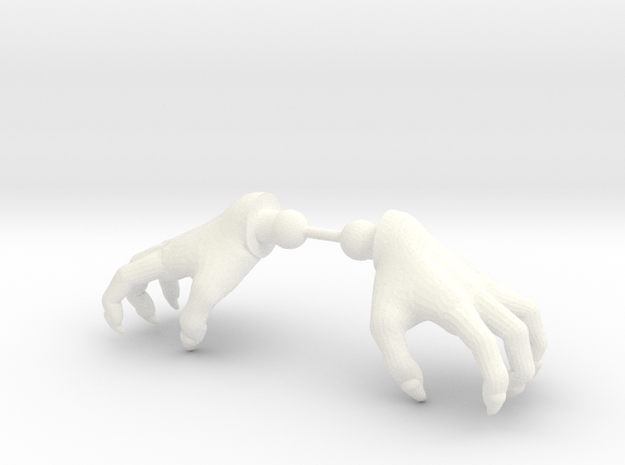Monster Hands in White Processed Versatile Plastic