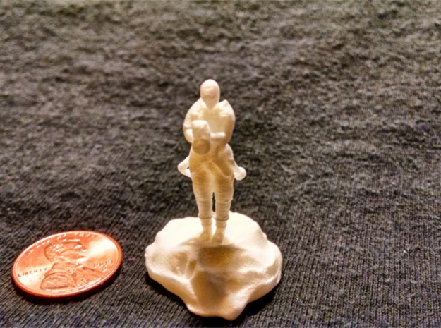 Catrell, the Human Cleric Hermit with Holy Symbol in White Processed Versatile Plastic