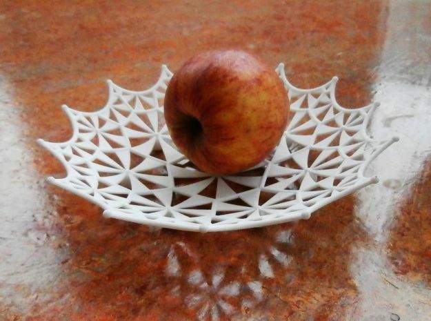 Klein Quartic Fruit Bowl in White Natural Versatile Plastic