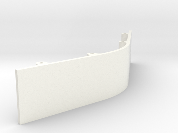 Paddle Assembly - Center Plate Half Spacer in White Processed Versatile Plastic