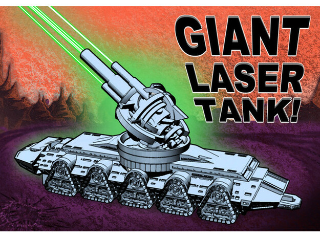 Giant Laser Tank (22 inch version)!!! in White Natural Versatile Plastic