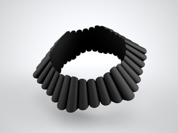 Chantilly-hexagon in Black Natural Versatile Plastic