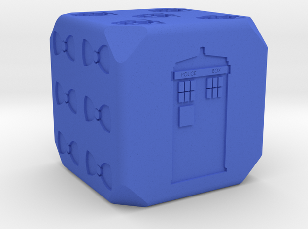 Doctor Who D6 in Blue Processed Versatile Plastic