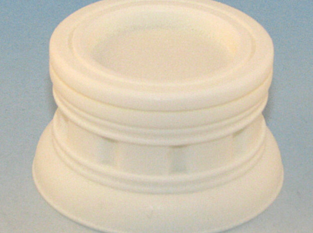 25mm Round Plinth in White Natural Versatile Plastic