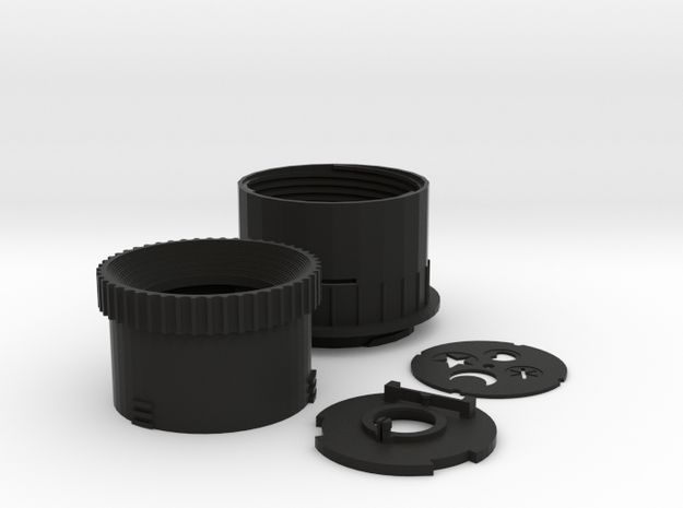 Diy M43 Lens V20 For Shapeways in Black Natural Versatile Plastic