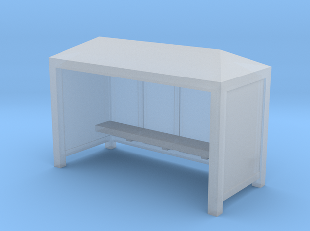 Bus Stop Shelter - Zscale in Tan Fine Detail Plastic