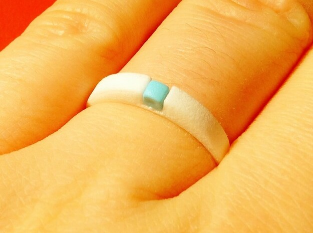 1-bit ring (US7/⌀17.3mm) in White Processed Versatile Plastic