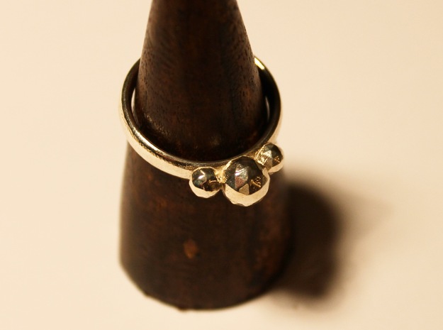 GeoJewel Ring US Size 6 UK Size M in Polished Silver