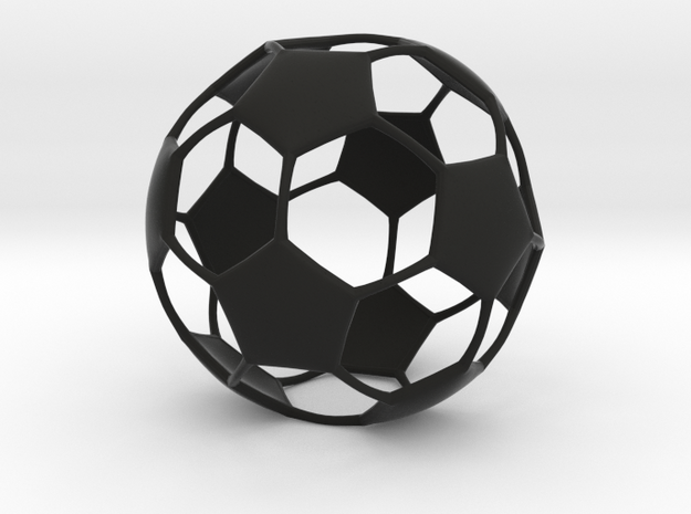 Classic Soccer ball (football) in Black Natural Versatile Plastic