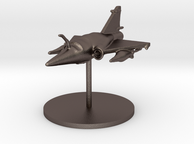 Mirage 2000 plane in Polished Bronzed Silver Steel