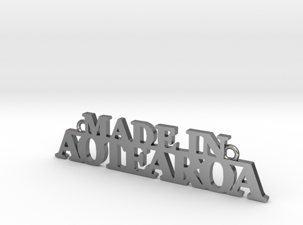 Made in AOTEAROA Pendant in Polished Silver