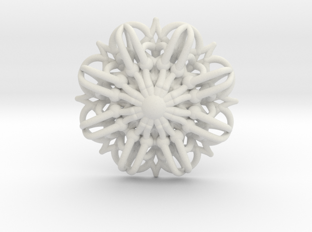 Mandala Stardust Pendant  in White Natural Versatile Plastic