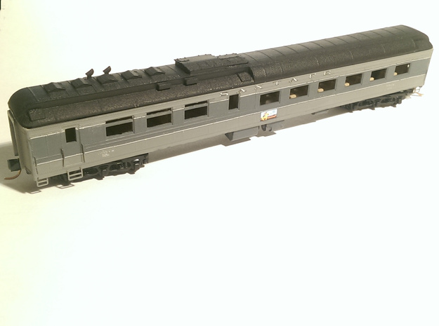 AT&SF Heavyweight Diner Roof (N-Scale) in Smooth Fine Detail Plastic