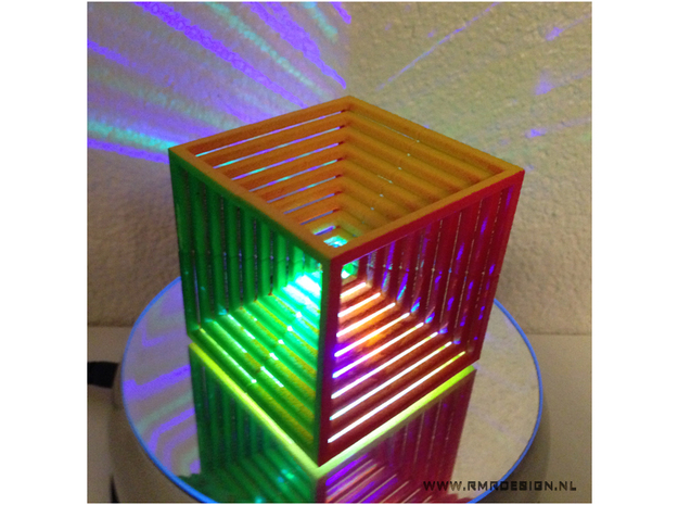 Impossible Cube 6cm in White Natural Versatile Plastic