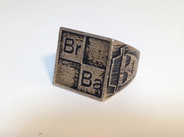 BrBa Ring size11 in Polished Bronzed Silver Steel