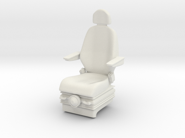 excavator seat in White Natural Versatile Plastic