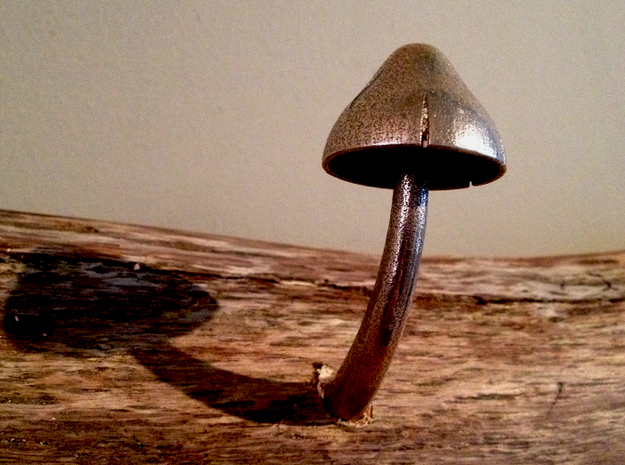 Mushroom Peg #5 in Polished Bronzed Silver Steel