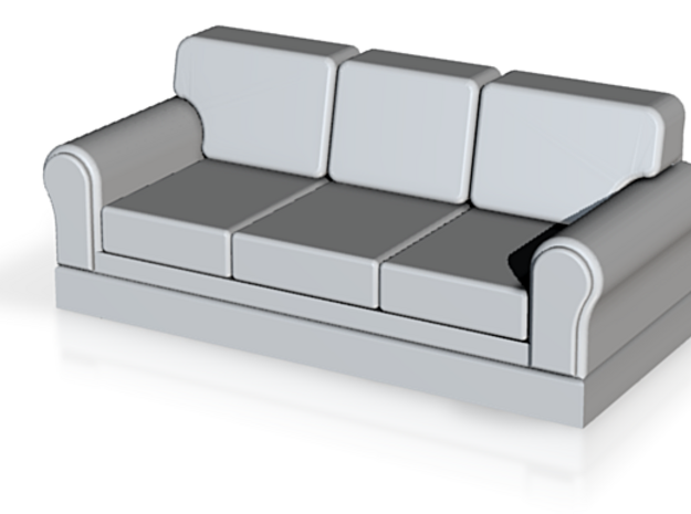 Miniature 1:48 Sofa in White Natural Versatile Plastic
