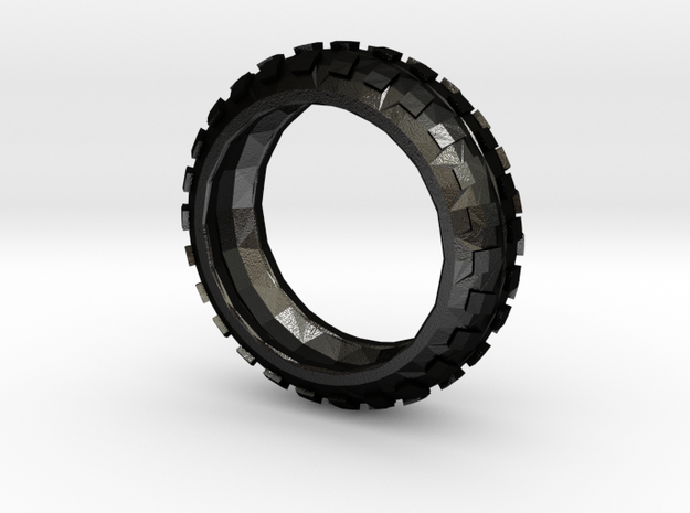 Motorcycle/Dirt Bike/Scrambler Tire Ring Size 10 in Matte Black Steel