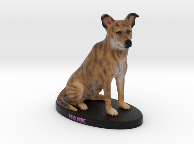 Custom Dog Figurine - Hank in Full Color Sandstone