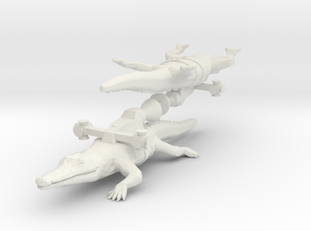 Rocket Crocodile from the World of Tomorrow in White Natural Versatile Plastic