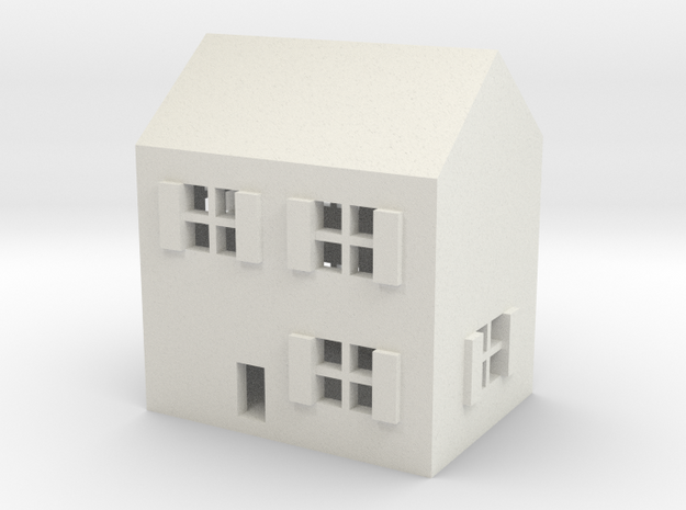 1/600 Town House 1 in White Natural Versatile Plastic