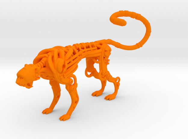 Cheetah-bot in Orange Processed Versatile Plastic