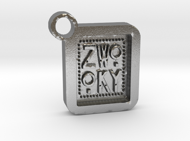 ZWOOKY Keyring LOGO 34 3cm 5.5mm in Natural Silver