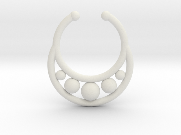 Faux Septum Ring - peapod in White Natural Versatile Plastic
