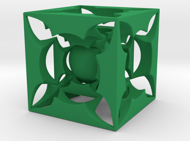Fractal 3D HT5 in Green Processed Versatile Plastic